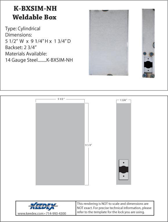 Keedex K-BXSIM-NH Weldable Box for You Can Prepare for Stand Alone Access
