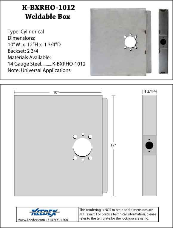 Keedex K-BXRHO-1012 Oversized 10"x12" Lock Box