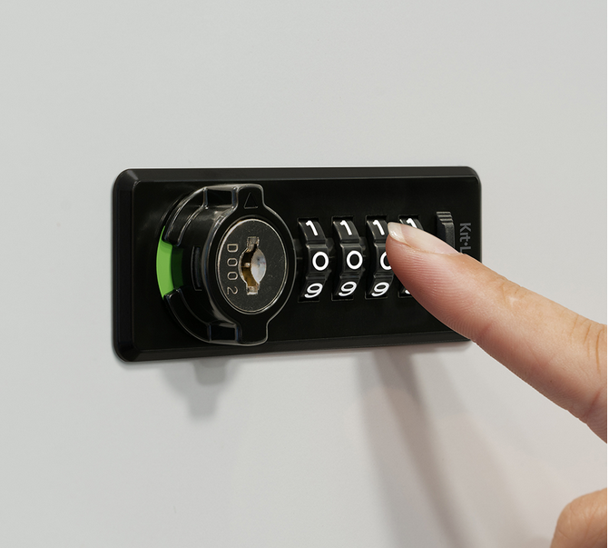 Codelocks KL20 Series Mechanical Cabinet Lock, Suitable for Upto 3/4" Thick Door, Black