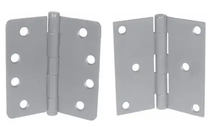 PBB RB813535 Light Weight 5-Knuckle Full Mortise Template Raised Barrel Steel Hinge
