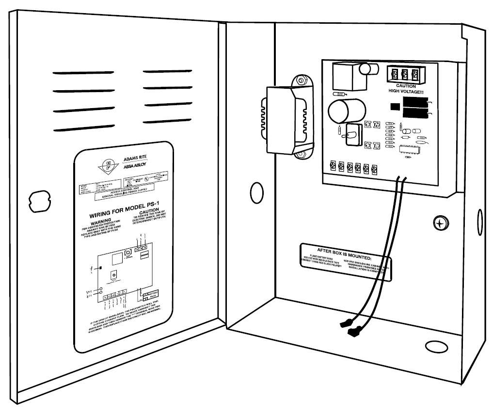 Adams Rite PS-1 Power supply, 12/24 VDC boxed P/S 1 Amp