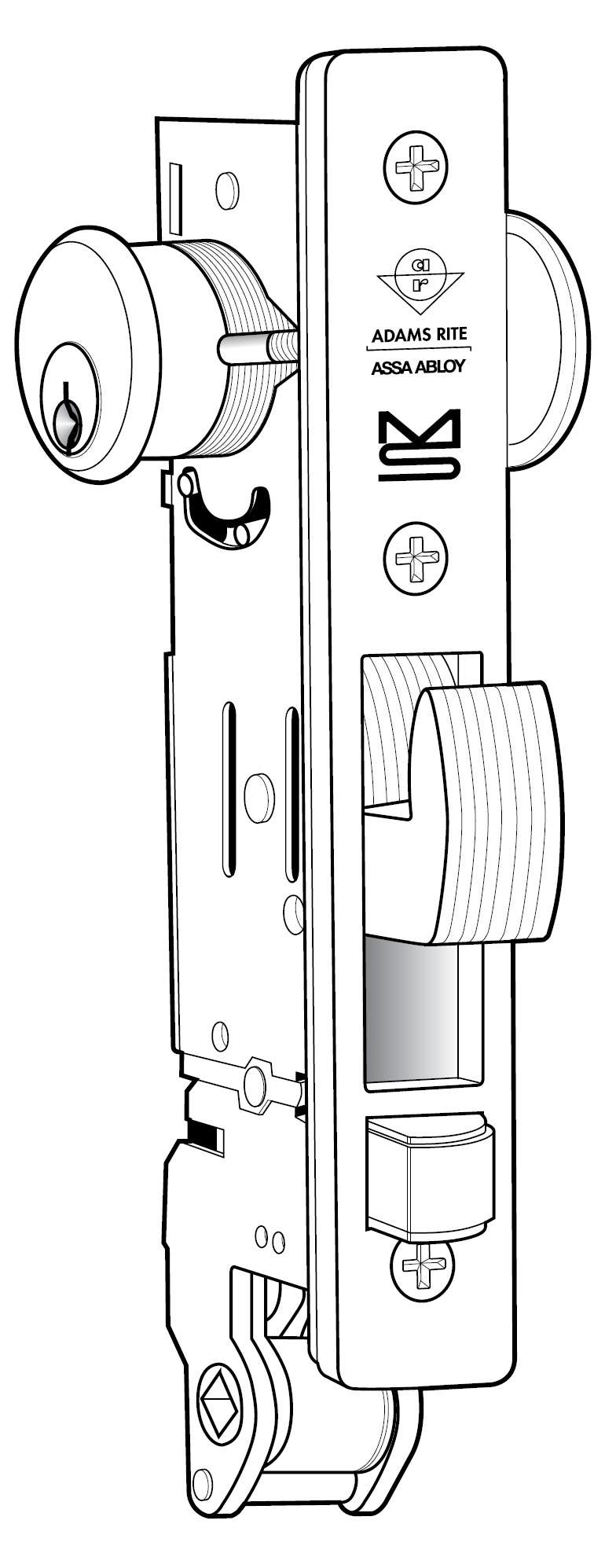 Adams Rite MS+1890 Series MS Deadlock / Deadlatch for After Hour and Traffic Control