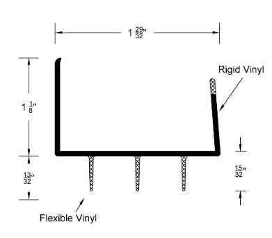 Reese 1033D-AN Hospitality Line, Door Bottoms, Dark bronze anodized aluminum, 1-29/32" x 1-17/32"