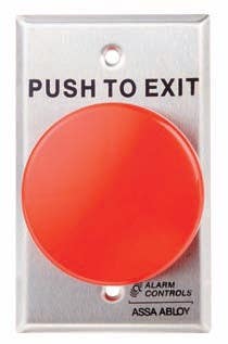 Alarm Controls TS-21 Request to Exit Station - Large 2.5" Colored Push Button