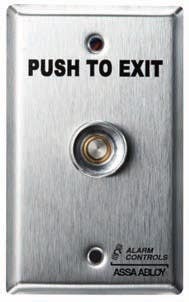 Alarm Controls TS-15/TS-16 Request to Exit Station w/ Pneumatic Timer, Round Button w/ Guard Ring