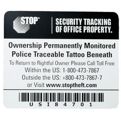 STOP ID Tracking Tag