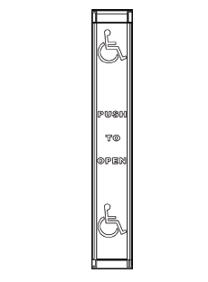 Cal-Royal ACT-900 36" Vertical Actuator Bar W/ Logo & Text, For 8600 Series