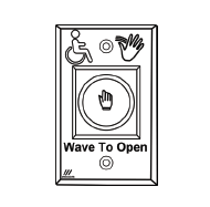 Cal-Royal CTB-01 Touchless Wave to Open Switch with Text, Logo & Hand For 8600 Series