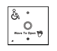 Cal-Royal CTB-07 Touchless Wave to Open Switch with Text, Logo & Hand For 8600 Series