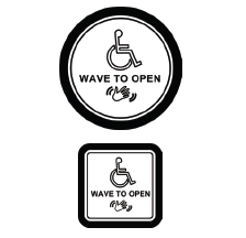 Cal-Royal 8634-SW 6" Round Touchless Switch (Text, Logo & Hand), For 8600 Series