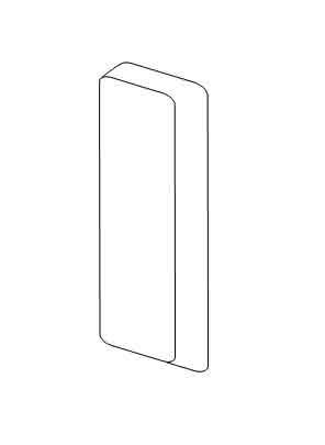 ACCENTRA (formerly Yale) 500F Blank Escutcheon Trim For Narrow Stile Rim, Squarebolt, SVR, CVR Exit Devices