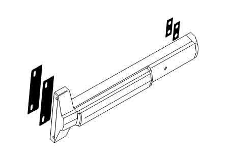 ACCENTRA (formerly Yale) 62 Shim Kit To Clear Glass Molding For 6000 Series Exit Device