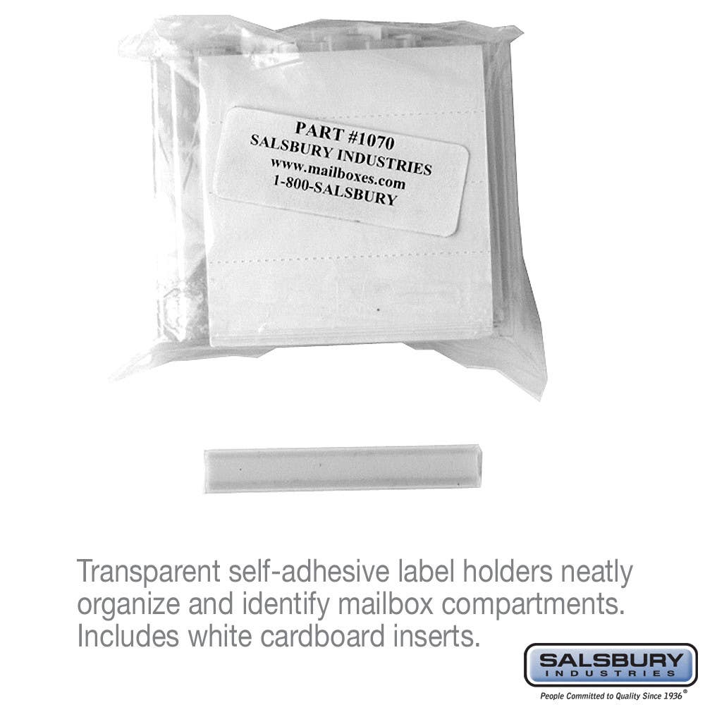 Salsbury 1070 Label Holders  -  Bag Of (50)