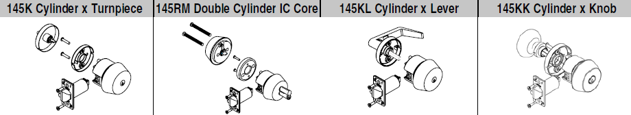 Marks USA 145 Series Defender Cylindrical Cartridge Deadlatch