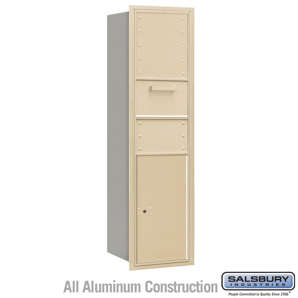 Salsbury 3716S Recessed Mounted 4C Horizontal Collection Box - Maximum Height Unit (56 3/4") - Single Column