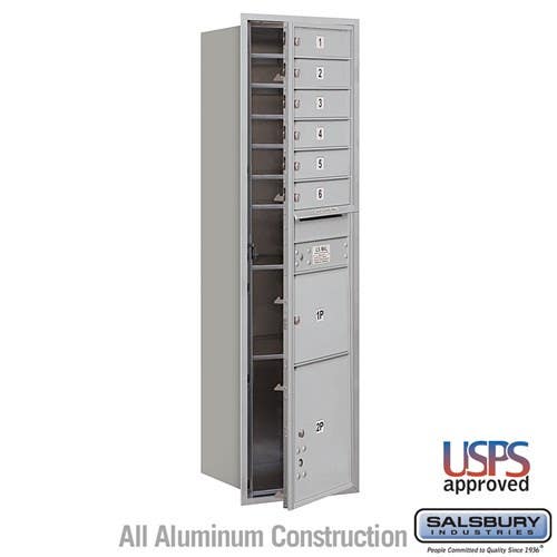 Salsbury 3716S-06 Recessed Mounted 4C Horizontal Mailbox - Maximum Height Unit (56-3/4") - Single Column