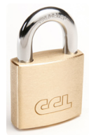 CCL 0904 Series Padlock, 1-1/4 Brass Shackle