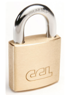 CCL 906 Padlock, Brass Body, Pin Tumbler