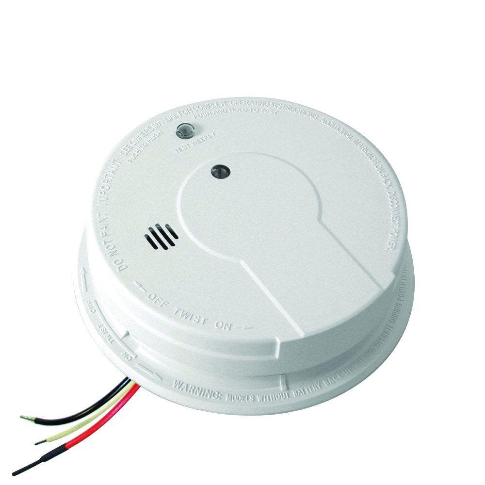 Kidde P12040 AC Hardwired Interconnect Photoelectric Smoke Alarm With Hush