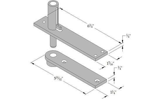 ABH Hardware 0345 Pivot (Non-Handed)