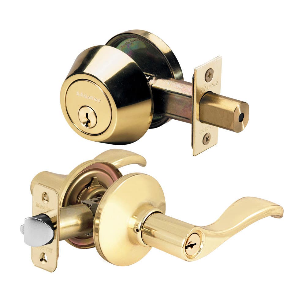 Master Lock WL Wave Lever & Single Cylinder Deadbolt, Combo pack
