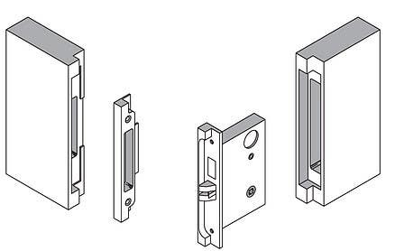 Accurate Lock & Hardware TRAD Traditional Style Rabbeted Kit