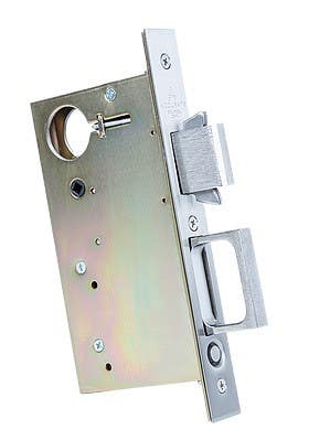 Accurate Lock & Hardware 2002CPDL Pocket Door Lock Only w/ Integrated Edge Pull, No Trim