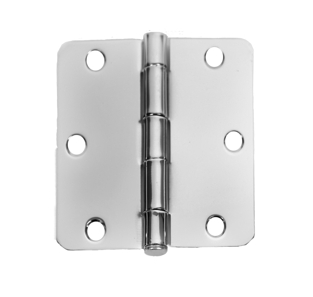 Pamex HR35 Residential Hinges, 1/4" Radius, Plain Bearings, Removable Pin