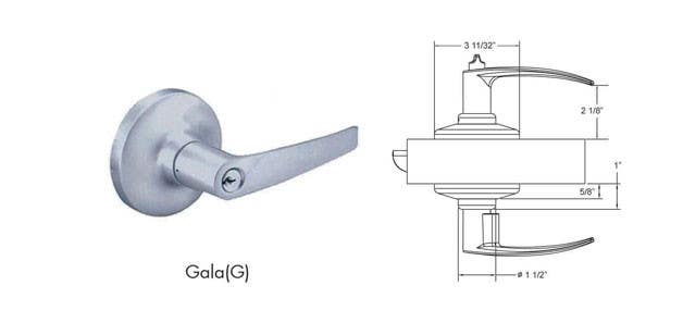 TownSteel CEI Grade 1 Non-Clutched IC Extra Heavy Duty Cylindrical Lockset, SFIC Prep Less Core