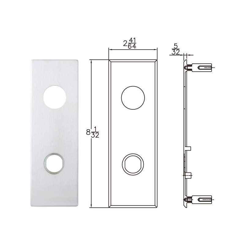 TownSteel MSE-L Grade 1 Heavy Duty Mortise Lock - Designer Low Escutcheon