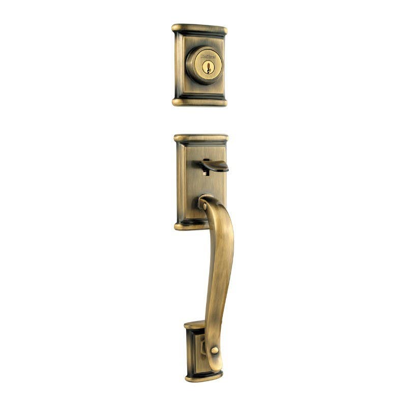 Kwikset 802ADH Ashfield Dummy Handleset, Lifetime Polished Brass