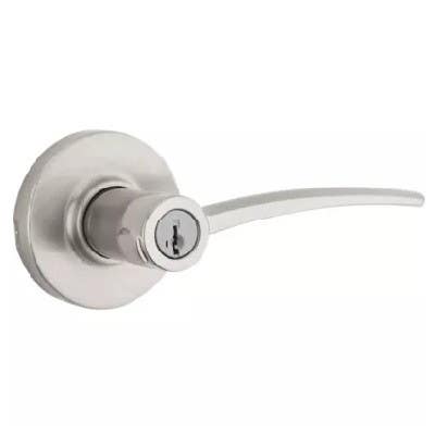 Kwikset 740KTL 282-450 Entry Katara Lever with Entrance with SmartKey Cylinder, Six Way adjustable, Satin Nickel