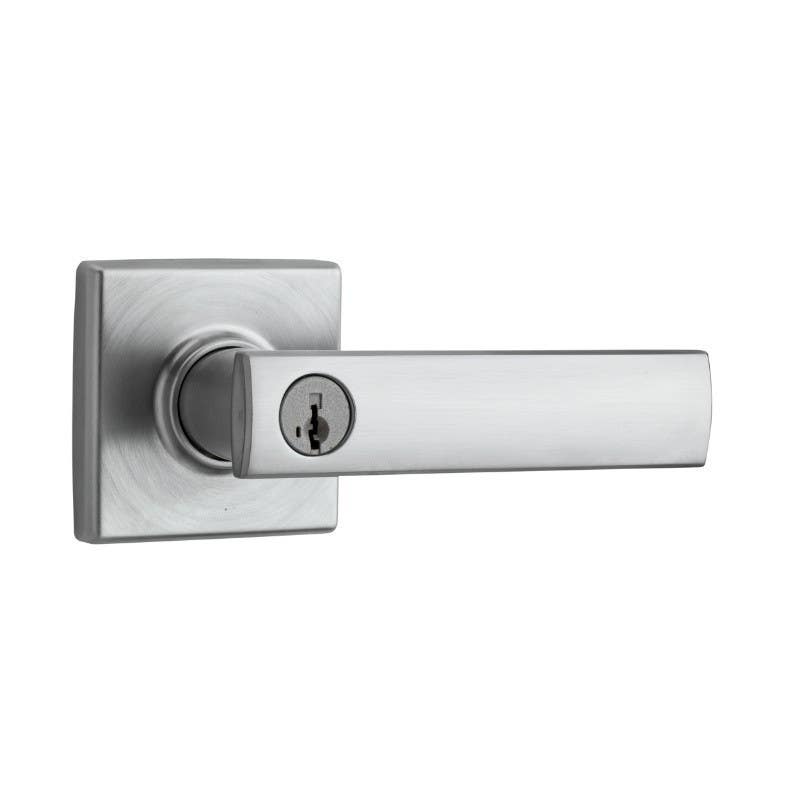 Kwikset 740VDL 282-829 Entry Vedani Lever, Entrance with SmartKey Cylinder with Six Way Adjustable, Satin Chrome