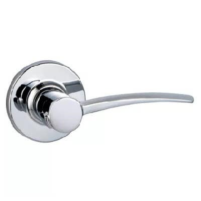 Kwikset 720KTL  282-770 Passage Katara Lever with Round Corner Latch, Satin Chrome