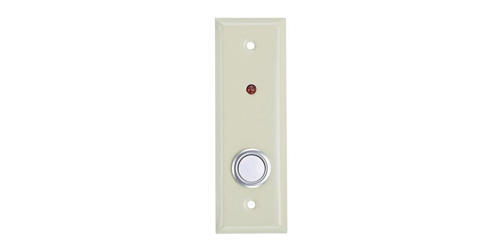 Alarm Controls RP-02 Remote Ivory Key Switch Plate w/ White Push Button & LED Indicator