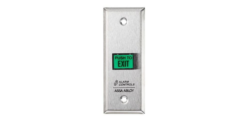 Alarm Controls TS-9 Narrow Stile Request to Exit Station w/ Rectangular Push Button