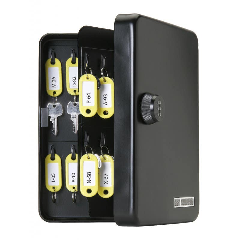 FJM Security SL-8548 KeyGuard Key Cabinet,48 hooks,Combination Lock