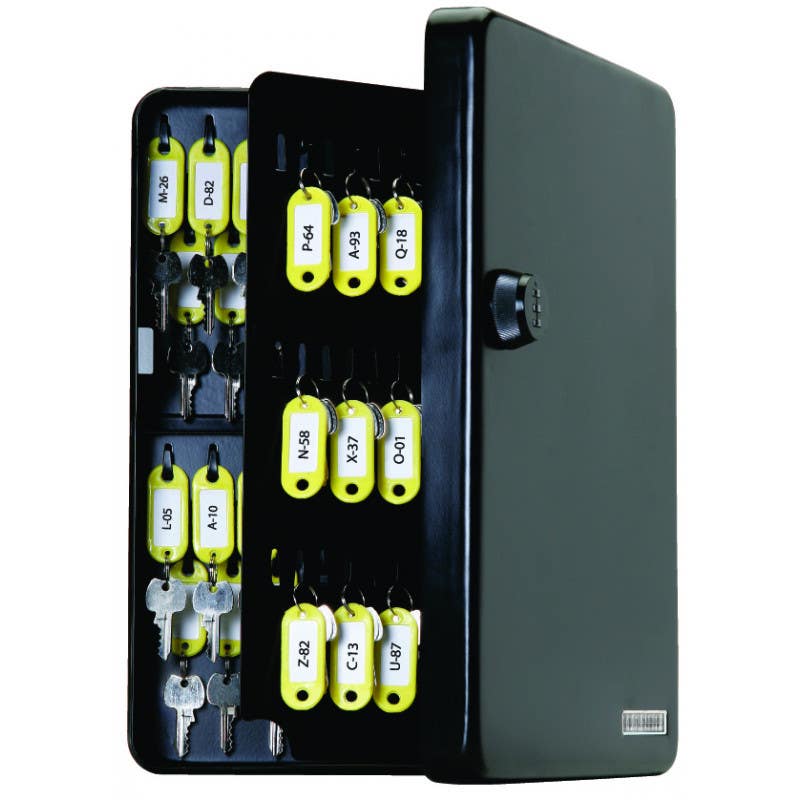 FJM Security SL-9122 KeyGuard Key Cabinet,122 hooks,Combination Lock