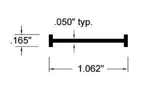 ZERO 53N 1.06 Wide Track Seal, Neoprene - Replacement Gasket
