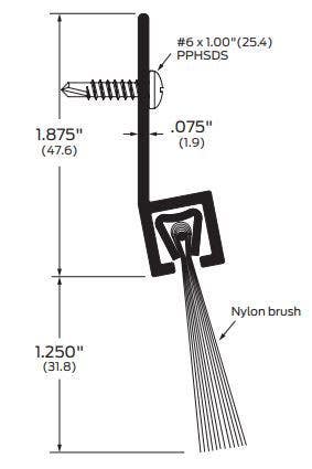 ZERO 96 Door Sweep, Brush