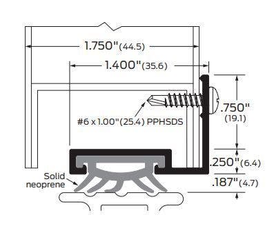 ZERO 153 Door Shoe, Neoprene
