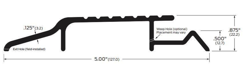ZERO 175 Interlocking Threshold, Water Return Option, 5"