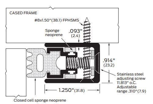 ZERO 170 Adjustable Sound Seal - Gasketing