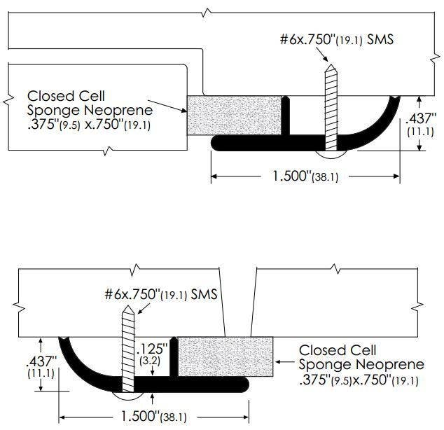 ZERO 322 Head & Jamb Gasketing With Neoprene