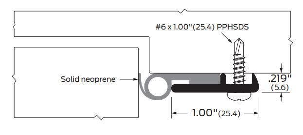 ZERO 326 Head & Jamb Gasketing, Neoprene