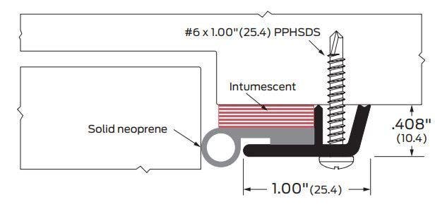 ZERO 328FS Head And Jamb Gasketing, Neoprene Intumescent Fire Stop