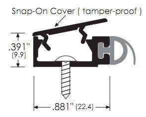 ZERO 475 Head & Jamb Gasketing, Snap-On Cover/Neoprene Seal