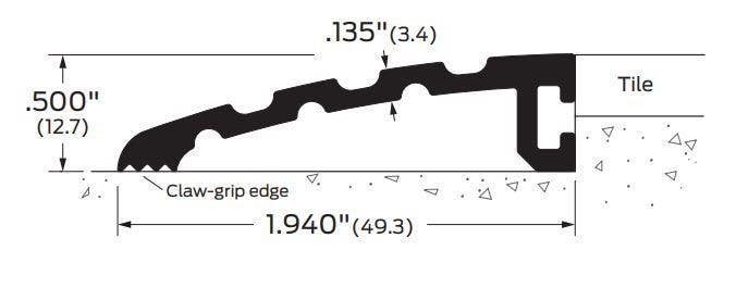 ZERO 622 Butt Threshold, 2"