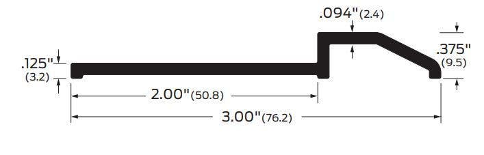 ZERO 663 Rabbeted Threshold, 3"