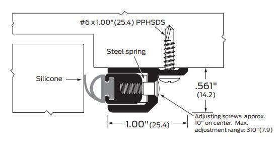 ZERO 712 Adjustable Sealing System, Spring Loaded, Silicone Insert